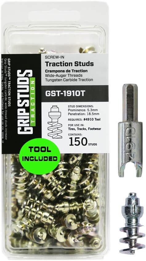 carbide studs for skid steer tracks|screw in grip studs.